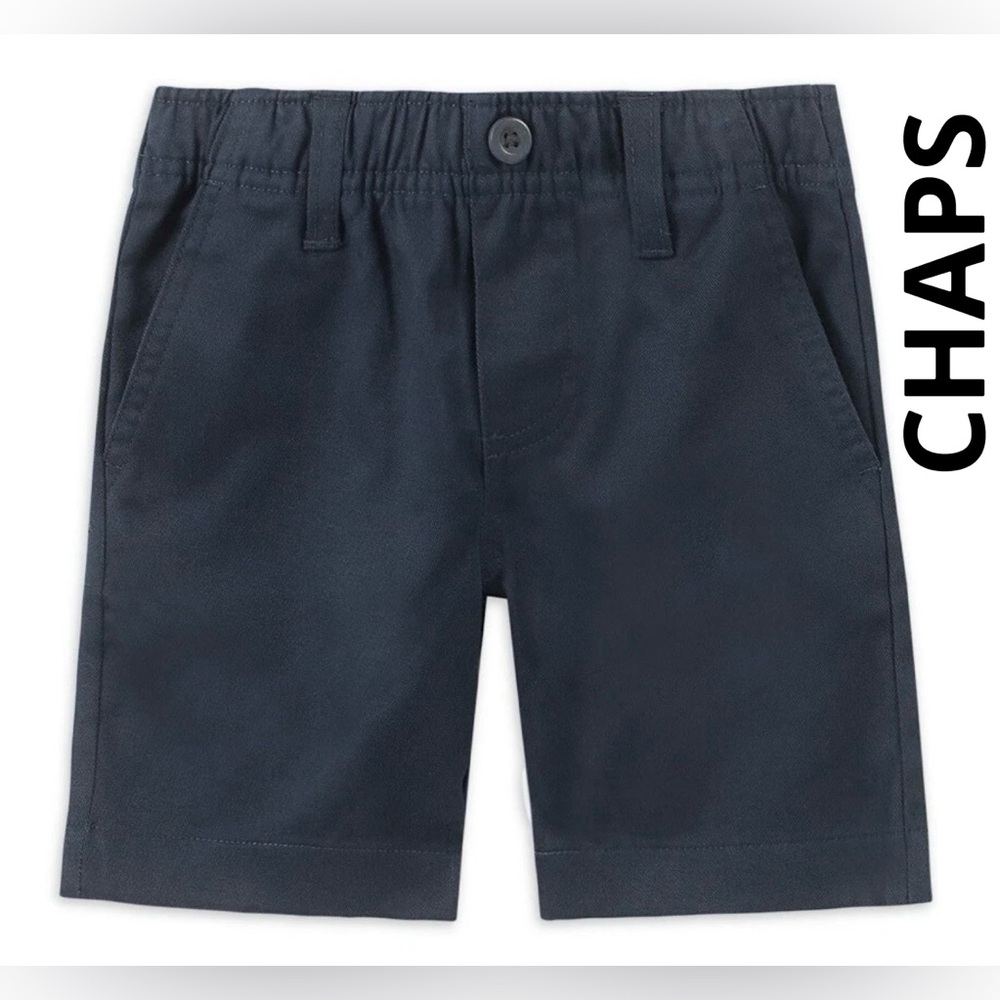 CHAPS Toddler Boys School Uniform Pull On, Stretch Shorts. Navy Blue. 2T
